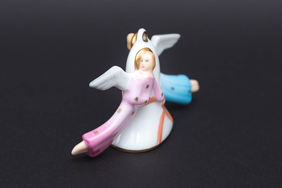 ヘレンド 天使とベル オーナメント