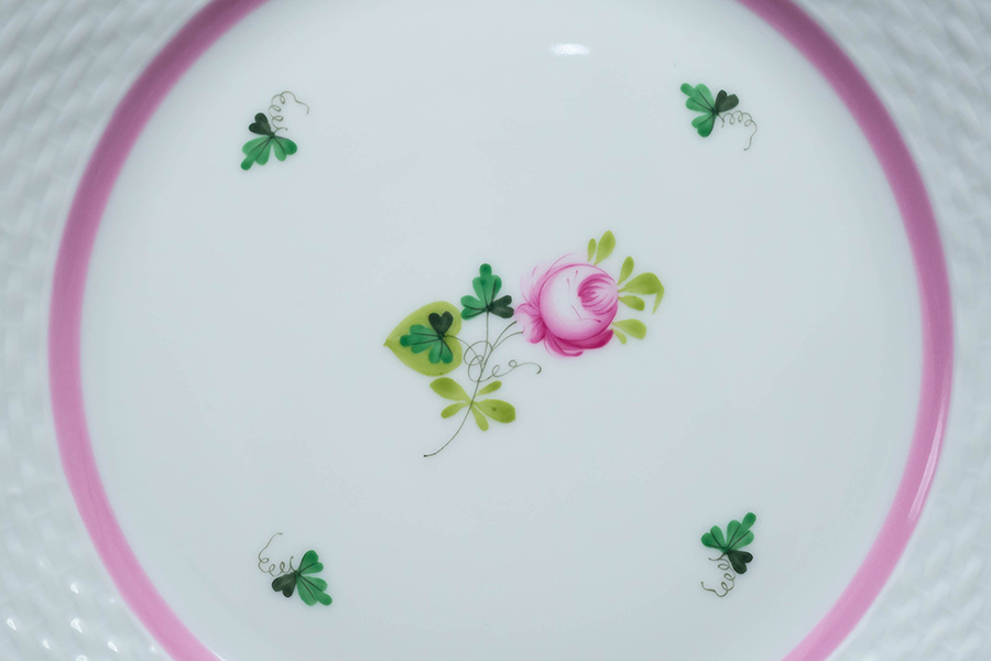ヘレンド ウィーンの薔薇（ピンク） 19cmプレート