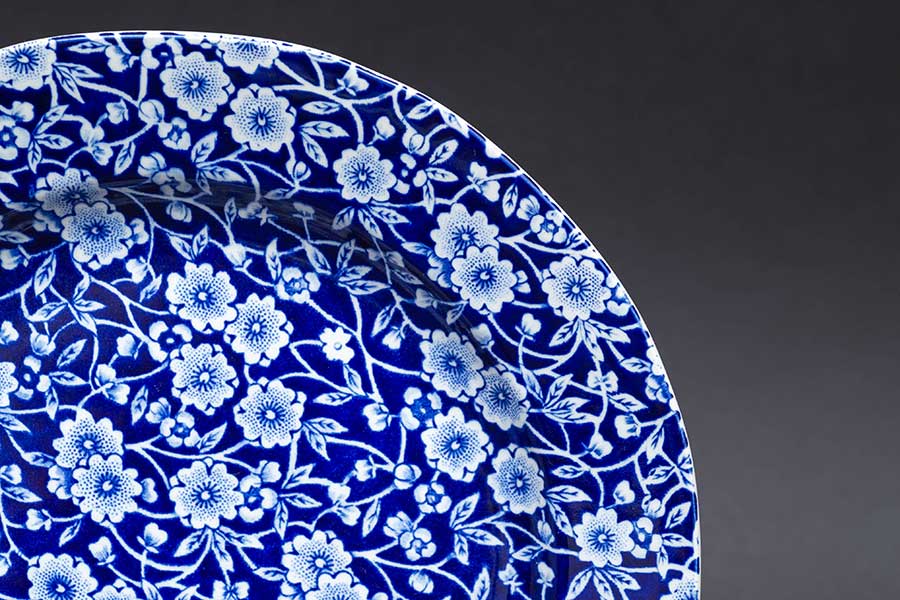 バーレイ ブルーキャリコ 21cmプレート