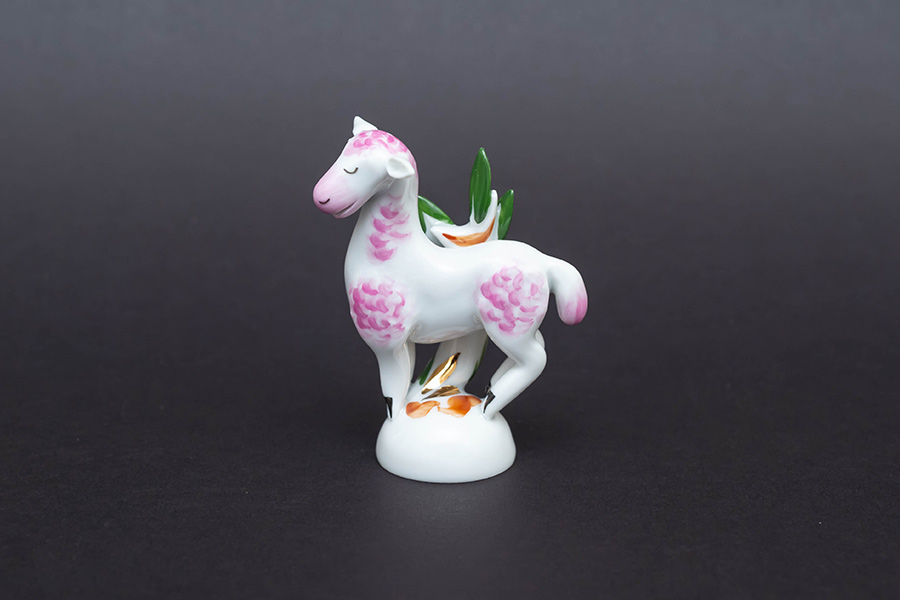 マイセン ミニ干支(2015年)「未(ヒツジ)」(ピンク)