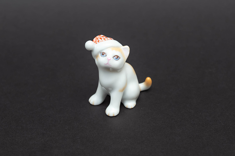 ヘレンド フィギュリン パーティーキャット