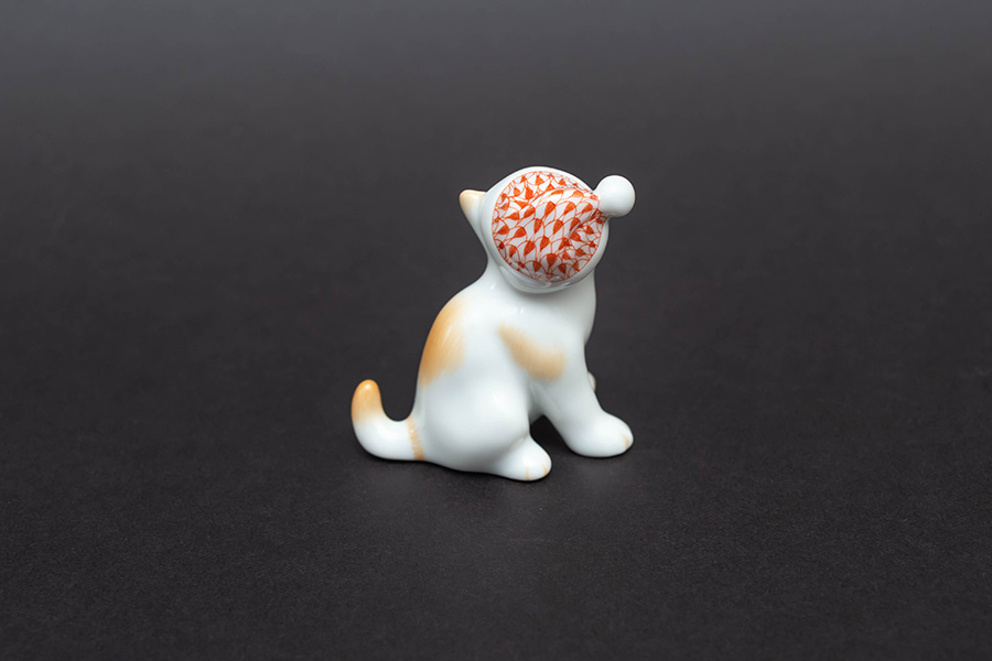 ヘレンド フィギュリン パーティーキャット