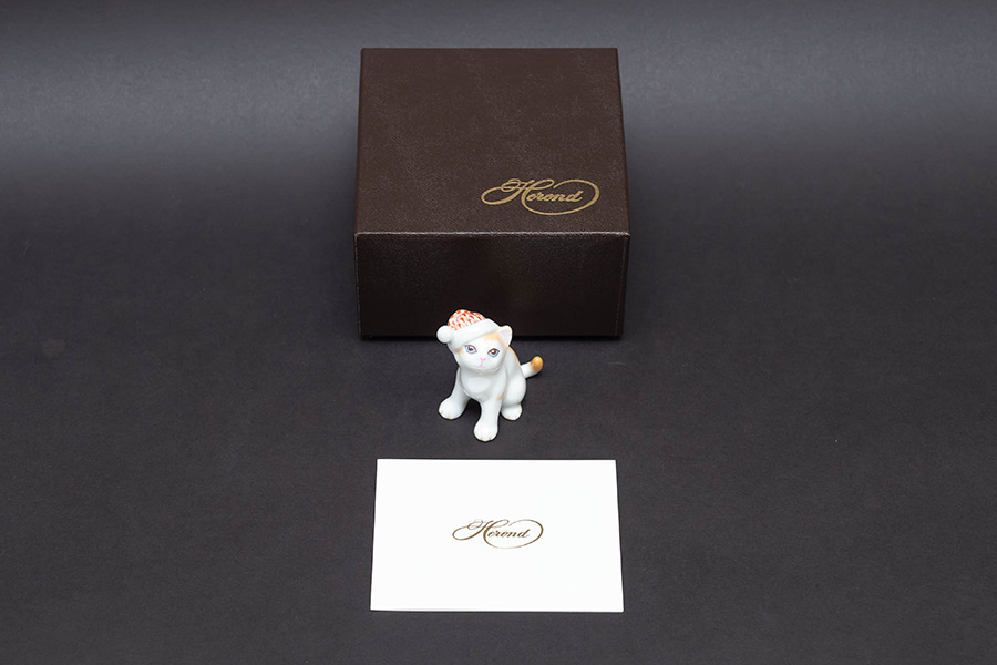 ヘレンド フィギュリン パーティーキャット