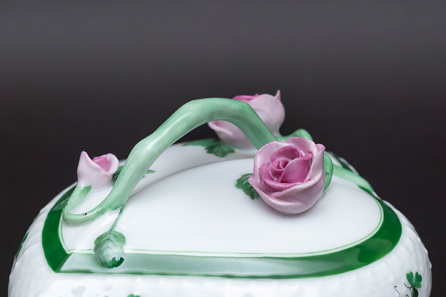 ヘレンド ウィーンの薔薇 ハートボックス