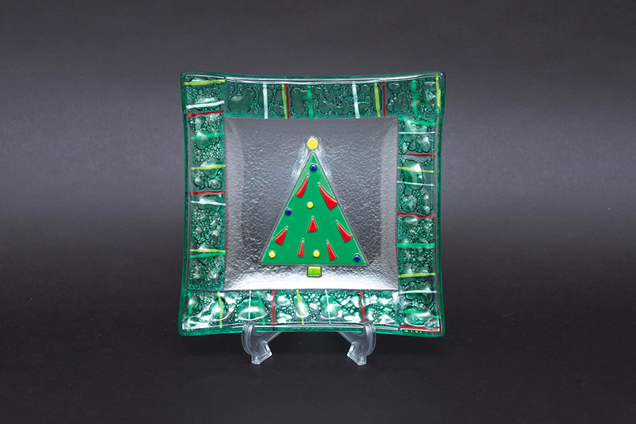 ゴーハム クリスマス スクエアプレート(2枚セット)