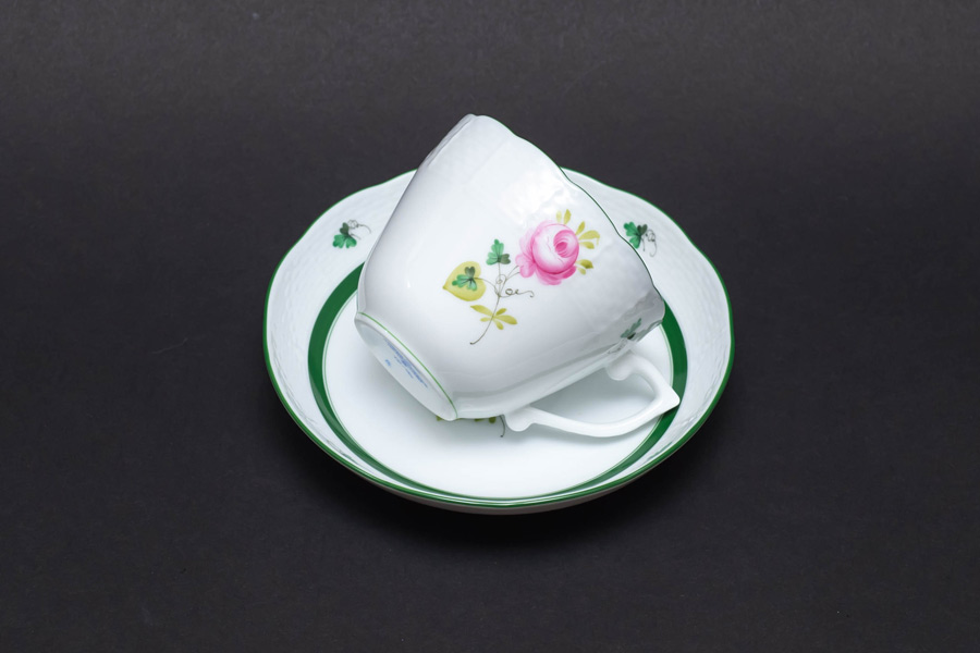 ヘレンド ウィーンの薔薇 メランジェカップ＆ソーサー（ハンガリー建国1100年記念）