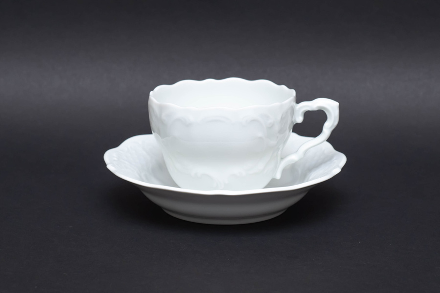 リンドナー プレインホワイト コーヒーカップ&ソーサー