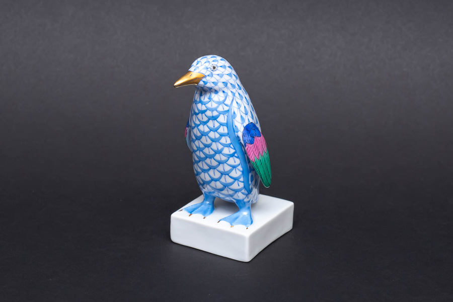 ヘレンド フィギュリン ペンギン(ブルー)