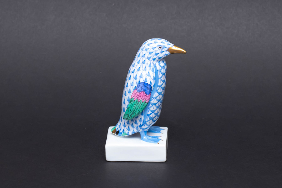 ヘレンド フィギュリン ペンギン(ブルー)