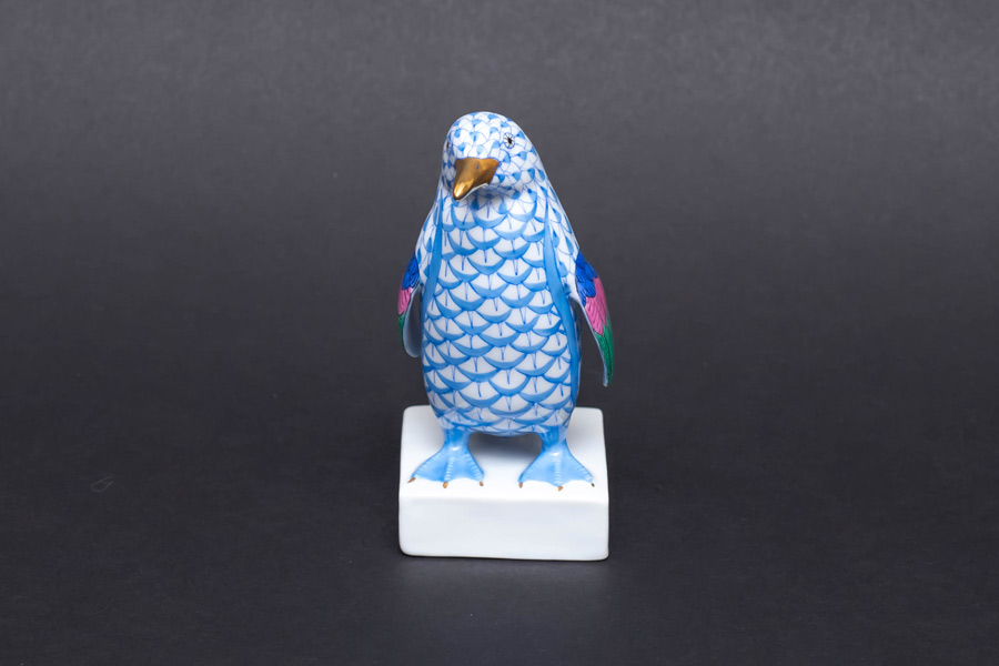 ヘレンド フィギュリン ペンギン(ブルー)