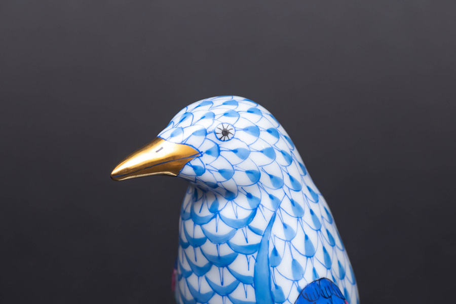 ヘレンド フィギュリン ペンギン(ブルー)