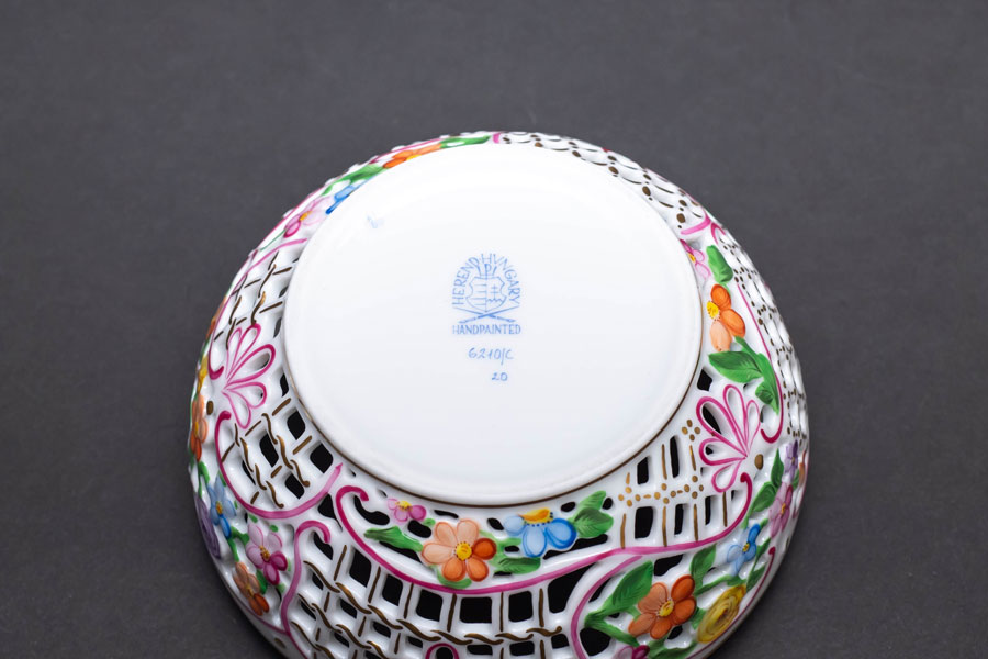 ヘレンド ファンタジー 透かしボンボン入れ(ストロベリー)12.5cm