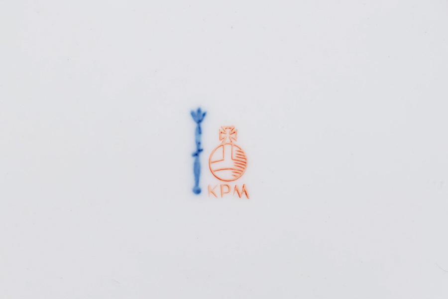 KPM 花と蝶 23cmメッシュプレート