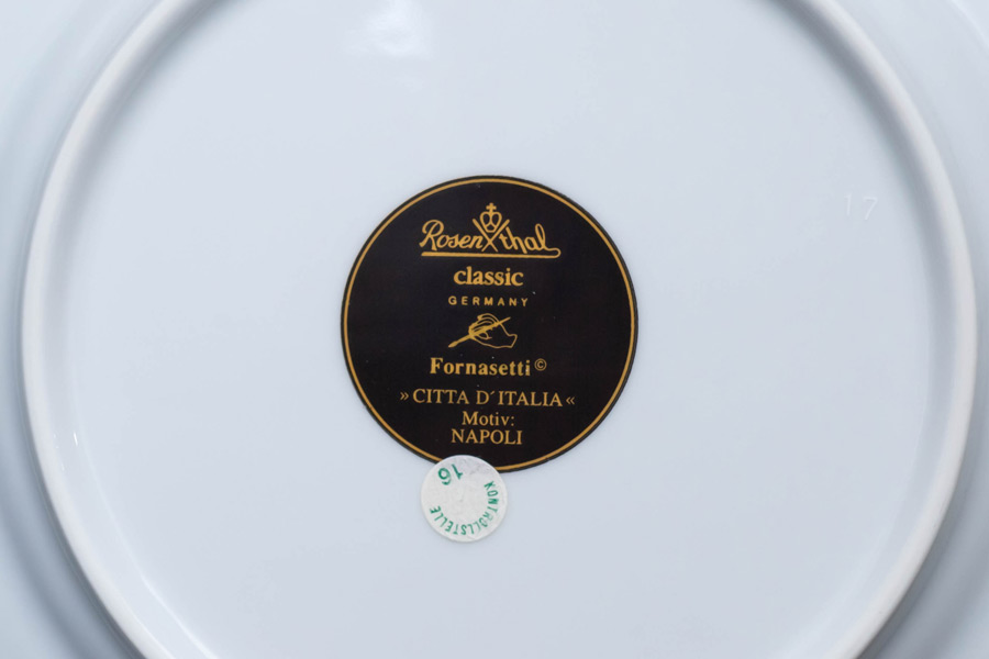 ローゼンタール フォルナセッティ イタリアの都市シリーズ(ナポリ) 19cmプレート
