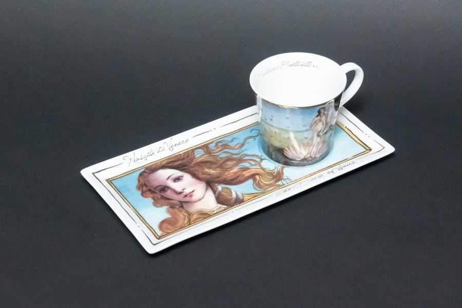 ゲーベル アルティス・オルビス ボッティチェリ『ヴィーナスの誕生』 コーヒーカップ&プラター