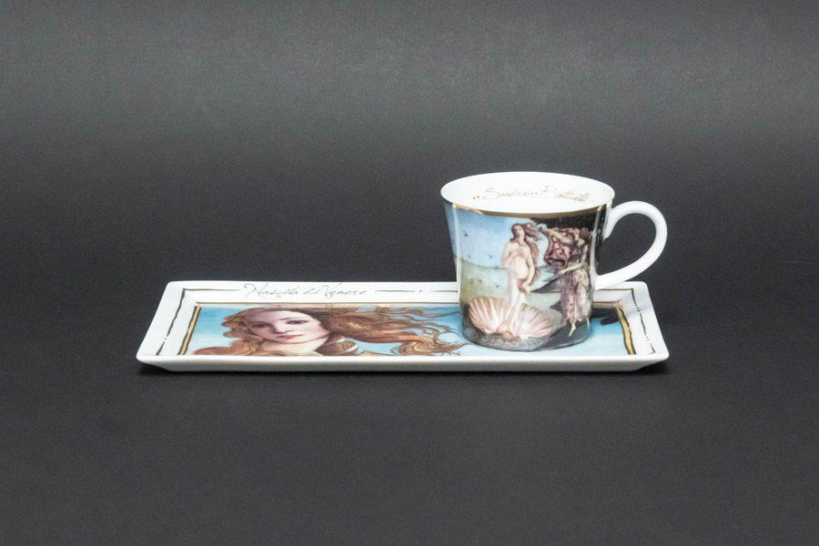 ゲーベル アルティス・オルビス ボッティチェリ『ヴィーナスの誕生』 コーヒーカップ&プラター