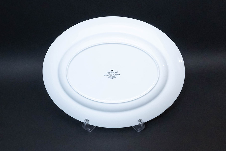 ウェッジウッド フロレンティーンプラチナ 35cmオーバルプレート
