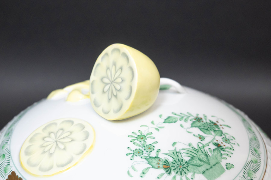 ヘレンド インドの華 スープチューリン(レモンノブ)